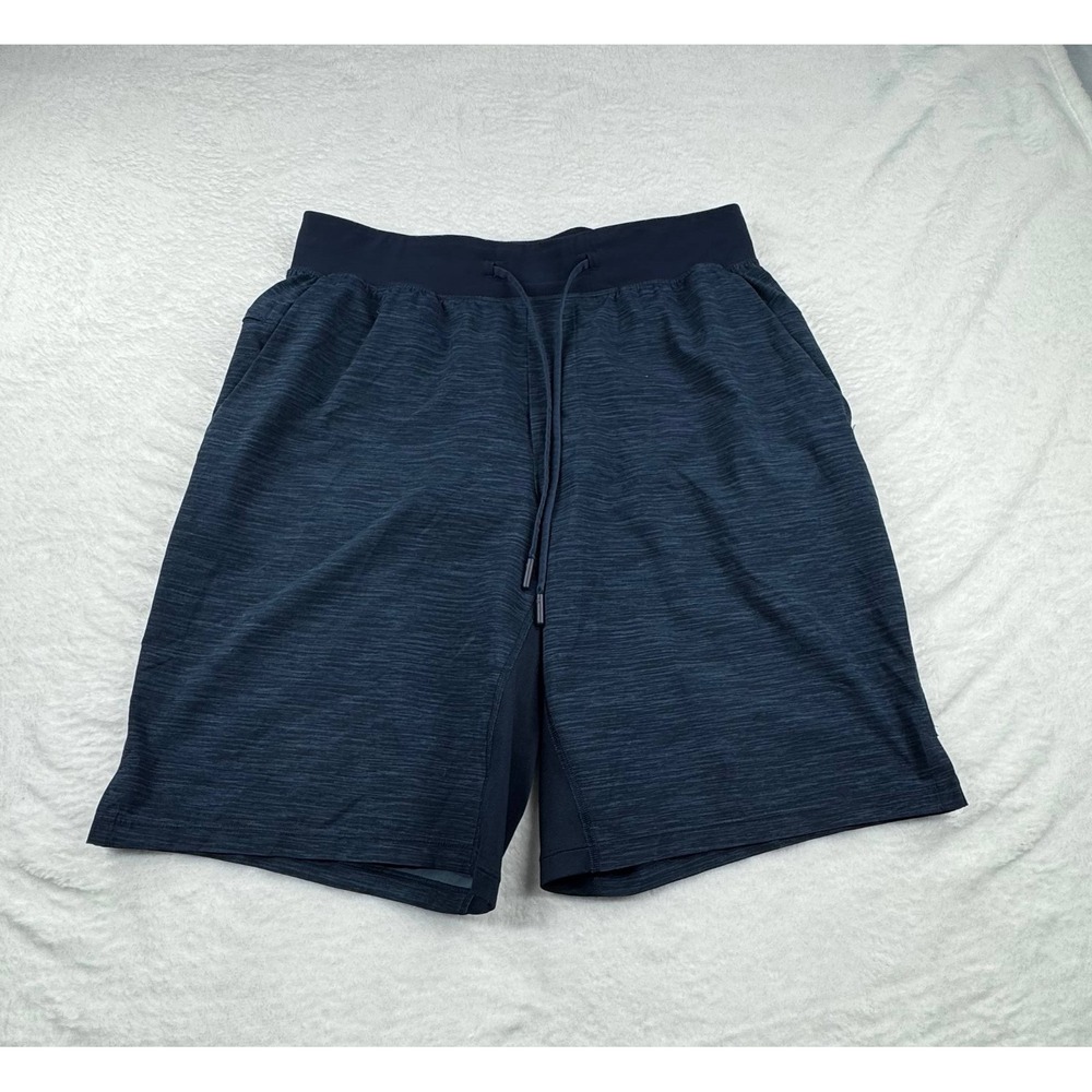 Lululemon‎ Athletic Shorts Men Medium Navy Blue Drawstring Elastic Waist Workout